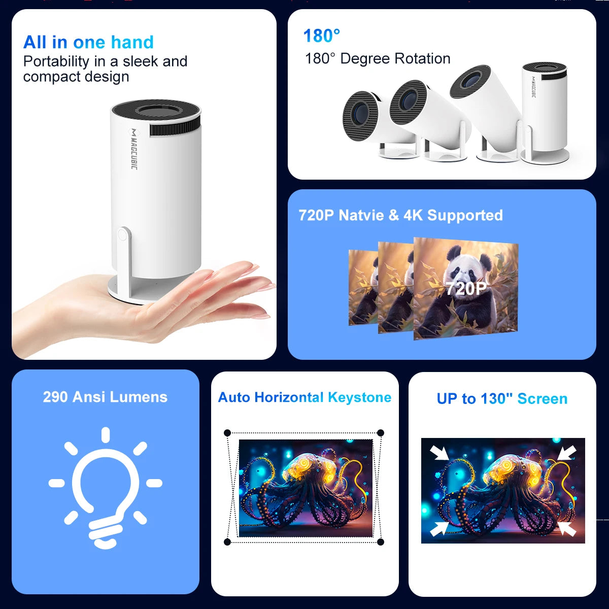  Mini HD Portable Projector – Home Cinema On-the-Go with High-Quality Projection